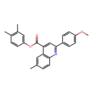3,4-Dimethylphenyl 2-(4-methoxyphenyl)-6-methyl-4-quinolinecarboxylate structure