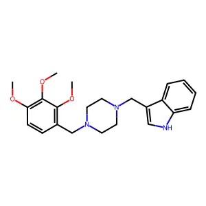 3-({4-[(2,3,4-Trimethoxyphenyl)methyl]piperazin-1-YL}methyl)-1H-indole structure