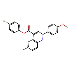 4-Bromophenyl 2-(4-methoxyphenyl)-6-methyl-4-quinolinecarboxylate structure
