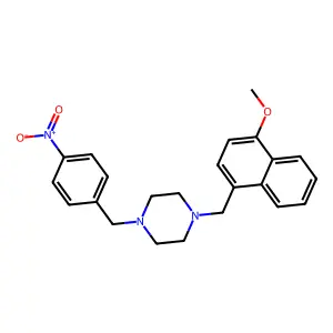 1-[(4-Methoxynaphthalen-1-yl)methyl]-4-[(4-nitrophenyl)methyl]piperazine structure
