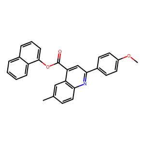 Naphthalen-1-yl 2-(4-methoxyphenyl)-6-methylquinoline-4-carboxylate structure