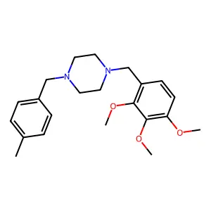 1-[(4-Methylphenyl)methyl]-4-[(2,3,4-trimethoxyphenyl)methyl]piperazine structure