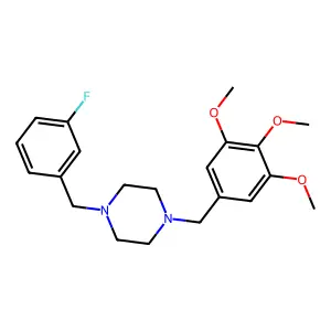 1-[(3-Fluorophenyl)methyl]-4-[(3,4,5-trimethoxyphenyl)methyl]piperazine structure