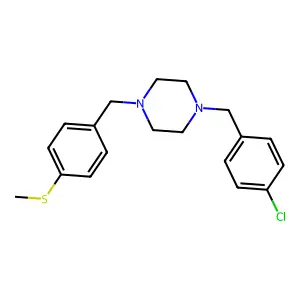 1-(4-Chlorobenzyl)-4-[4-(methylsulfanyl)benzyl]piperazine structure
