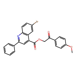 2-(4-Methoxyphenyl)-2-oxoethyl 6-bromo-2-phenylquinoline-4-carboxylate structure