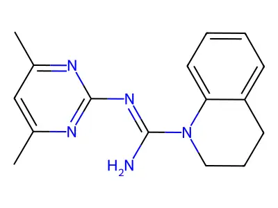 N-(4,6-dimethylpyrimidin-2-yl)-3,4-dihydroquinoline-1(2H)-carboximidamide structure