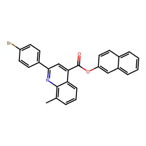 2-Naphthyl 2-(4-bromophenyl)-8-methyl-4-quinolinecarboxylate structure