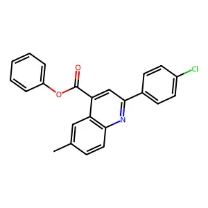 Phenyl 2-(4-chlorophenyl)-6-methyl-4-quinolinecarboxylate structure