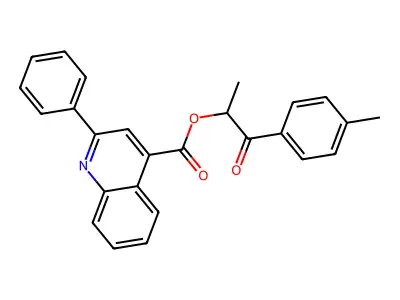 1-Methyl-2-(4-methylphenyl)-2-oxoethyl 2-phenyl-4-quinolinecarboxylate structure