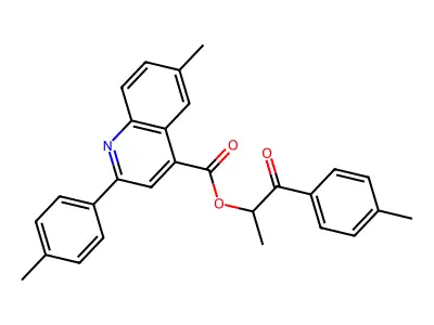 1-ME-2-(4-Methyl-PH)-2-oxoethyl 6-ME-2-(4-methylphenyl)-4-quinolinecarboxylate structure