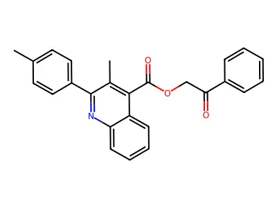 2-Oxo-2-phenylethyl 3-methyl-2-(4-methylphenyl)-4-quinolinecarboxylate structure
