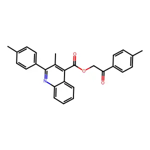 2-(4-Methylphenyl)-2-oxoethyl 3-methyl-2-(4-methylphenyl)-4-quinolinecarboxylate structure