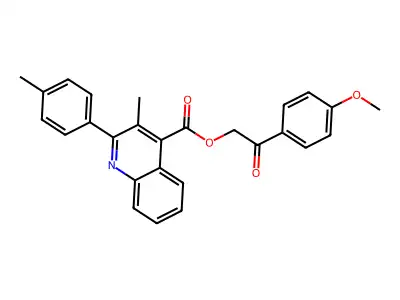 2-(4-Methoxyphenyl)-2-oxoethyl 3-ME-2-(4-methylphenyl)-4-quinolinecarboxylate structure