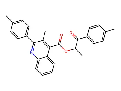 1-ME-2-(4-Methylphenyl)-2-oxoethyl 3-ME-2-(4-methyl-PH)-4-quinolinecarboxylate structure