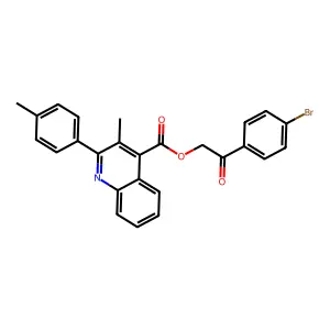 2-(4-Bromophenyl)-2-oxoethyl 3-methyl-2-(4-methylphenyl)-4-quinolinecarboxylate structure