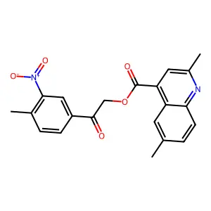 2-(4-Methyl-3-nitrophenyl)-2-oxoethyl 2,6-dimethylquinoline-4-carboxylate structure