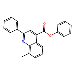 Phenyl 8-methyl-2-phenyl-4-quinolinecarboxylate structure