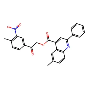 2-(4-Methyl-3-nitrophenyl)-2-oxoethyl 6-methyl-2-phenylquinoline-4-carboxylate structure