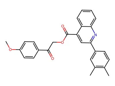 2-(4-Methoxyphenyl)-2-oxoethyl 2-(3,4-dimethylphenyl)-4-quinolinecarboxylate structure