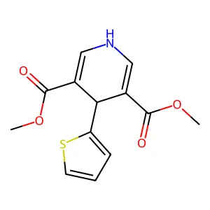 Dimethyl 4-(thiophen-2-yl)-1,4-dihydropyridine-3,5-dicarboxylate structure