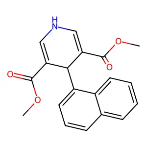 Dimethyl 4-(1-naphthyl)-1,4-dihydropyridine-3,5-dicarboxylate structure