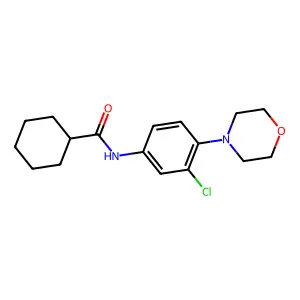 N-(3-chloro-4-morpholin-4-ylphenyl)cyclohexanecarboxamide structure