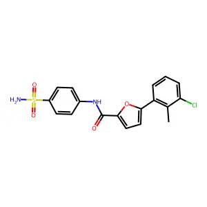 5-(3-chloro-2-methylphenyl)-N-(4-sulfamoylphenyl)furan-2-carboxamide structure