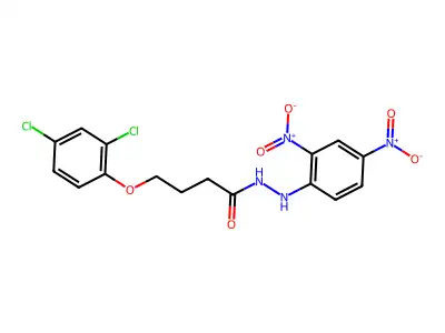 4-(2,4-dichlorophenoxy)-N'-(2,4-dinitrophenyl)butanehydrazide structure