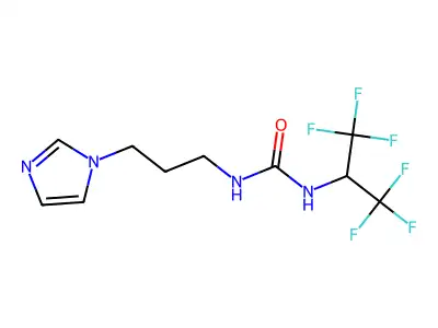 1-(1,1,1,3,3,3-Hexafluoropropan-2-yl)-3-(3-imidazol-1-ylpropyl)urea structure