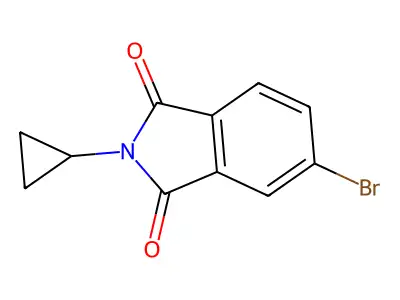 5-Bromo-2-cyclopropylisoindoline-1,3-dione structure