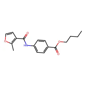 Butyl 4-[(2-methylfuran-3-carbonyl)amino]benzoate structure