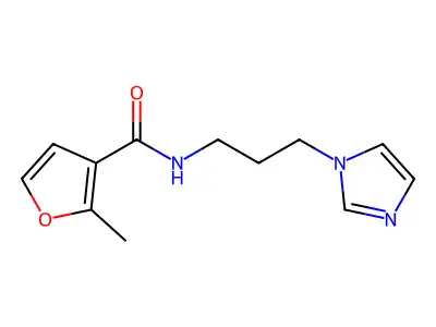 N-(3-imidazol-1-ylpropyl)-2-methylfuran-3-carboxamide structure