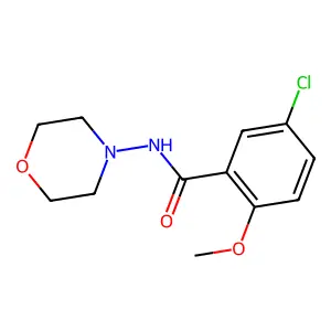 5-chloro-2-methoxy-N-(morpholin-4-yl)benzamide structure