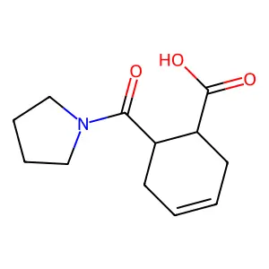 6-(Pyrrolidine-1-carbonyl)cyclohex-3-ene-1-carboxylic acid structure