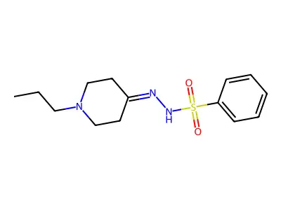 N'-(1-propylpiperidin-4-ylidene)benzenesulfonohydrazide structure