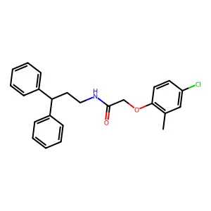 2-(4-chloro-2-methylphenoxy)-N-(3,3-diphenylpropyl)acetamide structure