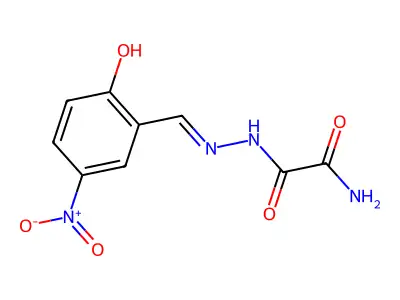 2-Amino-2-oxoacetic acid 2-[(2-hydroxy-5-nitrophenyl)methylene]hydrazide structure