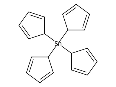 Tetra-2,4-cyclopentadien-1-ylstannane structure