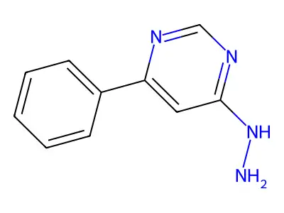 4-Hydrazino-6-phenylpyrimidine structure