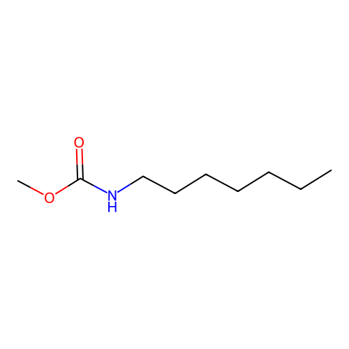 Heptylcarbamic acid methyl ester structure