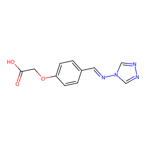 {4-[(E)-(4H-1,2,4-triazol-4-ylimino)methyl]phenoxy}acetic acid structure