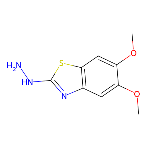 2-Hydrazino-5,6-dimethoxy-1,3-benzothiazole structure