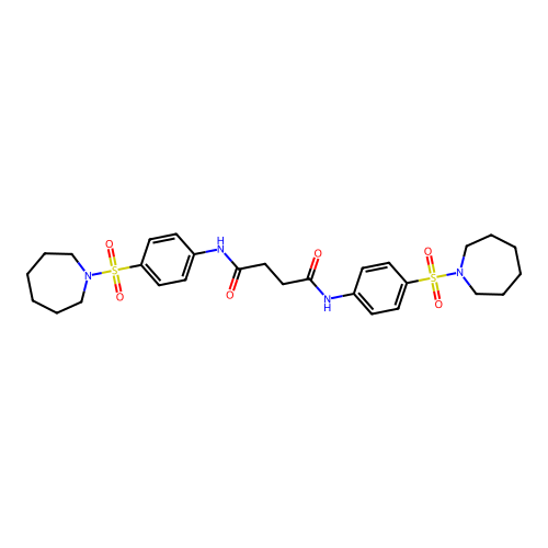 N,N'-bis[4-(azepan-1-ylsulfonyl)phenyl]butanediamide structure