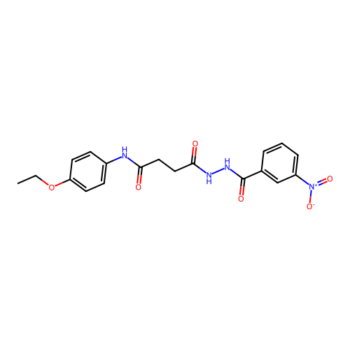 N-(4-ethoxyphenyl)-4-(2-{3-nitrobenzoyl}hydrazino)-4-oxobutanamide structure