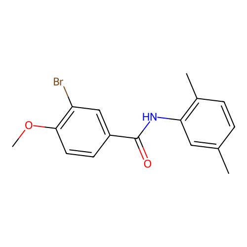 3-bromo-N-(2,5-dimethylphenyl)-4-methoxybenzamide structure