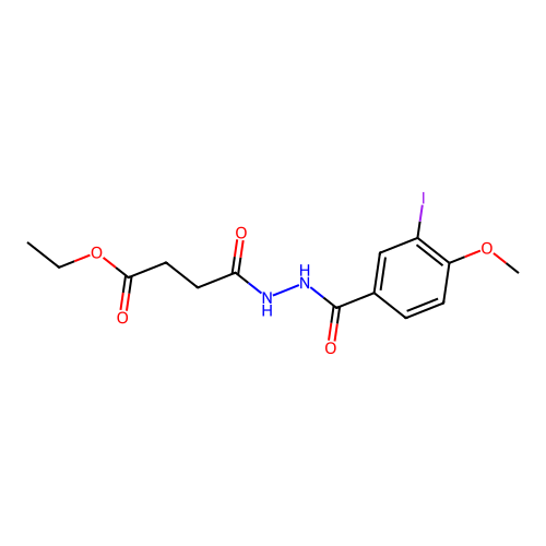 Ethyl 4-[2-(3-iodo-4-methoxybenzoyl)hydrazino]-4-oxobutanoate structure