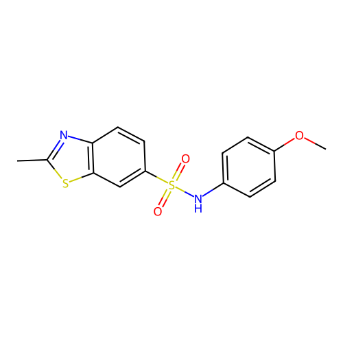 N-(4-methoxyphenyl)-2-methyl-1,3-benzothiazole-6-sulfonamide structure
