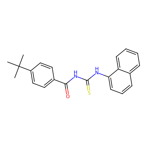 4-tert-butyl-N-(naphthalen-1-ylcarbamothioyl)benzamide structure