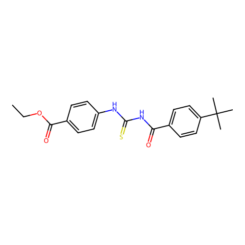 Ethyl 4-[(4-tert-butylbenzoyl)carbamothioylamino]benzoate structure