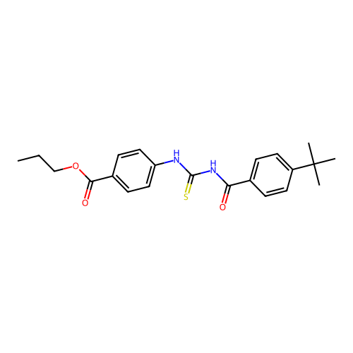 Propyl 4-[(4-tert-butylbenzoyl)carbamothioylamino]benzoate structure